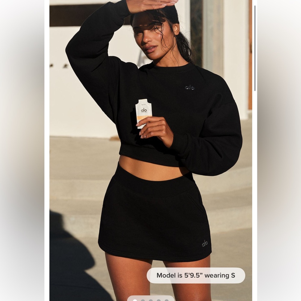 NWT Alo Black Accolade Skort Sz Medium